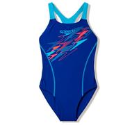 Speedo Girls Medley Logo Medalist Swimsuit Swimming Costume Navy Size 7-8 Years