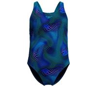 Speedo - Kid's Print Leaderback One Piece - Swimsuit size 34, blue