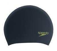 Speedo Unisex-Youth Long Hair Cap | Swim Cap | Snag Free | Easy-On, Black/Acid Green, One Size