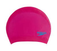 Speedo Unisex-Youth Long Hair Cap | Swim Cap | Snag Free | Easy-On Training Equipment, Begonia Pink/Lapis Blue, One Size