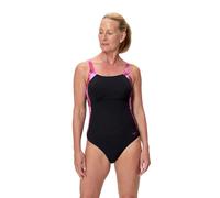 Speedo Luna Lustre Printed Swimsuit - Black/Pink