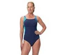 Speedo Luna Lustre Printed Swimsuit - Navy/Blue - UK Size 46
