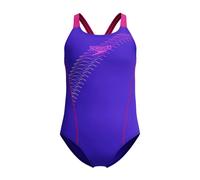 Speedo Medley Logo Swimsuit Blue 11-12 Years Girl
