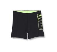 Speedo Men Contrast Pocket Aqua Shorts - Black/Bright Zest, Size 28