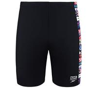 Speedo Men Marvel Allover Panel Jammer - Avengers Black/Neon Blue, Size: 28