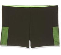 Speedo Men Mesh Panel Aqua Shorts - Black/Bright Zest, Size 38