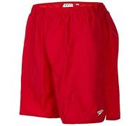 Speedo Men Solid Leisure Watershorts, Fed Red, Small