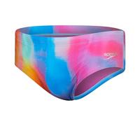 Speedo Men's 13.5cm Club Training Allover Brief Swim Trunks Swimmers Blue Pink