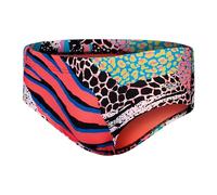 Speedo Men's 13.5cm Club Training Allover Brief Swim Trunks Swimmers Multi Red