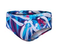 Speedo Men's 13.5cm Club Training Allover Brief Swim Trunks Swimmers Purple Blue