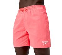 Speedo Mens Essentials 16 Inch Water Shorts Black/Neon Coral M