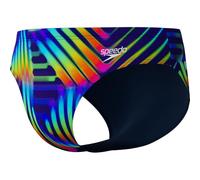 Speedo Men's 8cm Allover Digital Brief Swim Trunks Swimmers Pahala Geo - True Navy Size 30