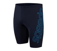 Speedo Men's Boom Logo Placement Jammer, True Navy/Bondi Blue, 26