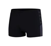 Speedo Men's Boom Logo Splice Aquashort, Black/Oxid Grey, 28