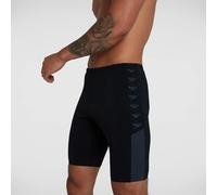 Speedo Men's Boom Logo Splice Jammer, Black/Oxid Grey, 26