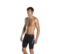Speedo Men's Boom Splice Jammer, Boom Black/White/Lava Red, size:38