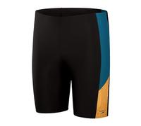 Speedo Mens Dive Jammer Swim Trunks Swimmers Black Dark Teal Mandarin Peel Size 38