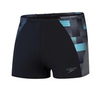 Speedo Mens Endurance+ Splice Geometric Shapes Swim Shorts (Black/Charcoal/Marine) - Size 2XS