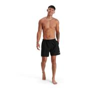 Speedo Men's 16" Watershort Swimming Trunks| Quick Dry | Comfortable Fit | Classic Style | Drawstring Waist, Prime Black, One Size
