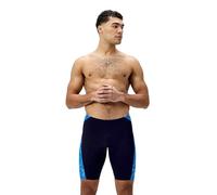 Speedo Men's Hyperboom Panel Jammer | Swim Training | Fitness | Chlorine Resistant Swimwear, Blue, 36