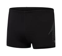 Speedo Men's Hyperboom Placement Aquashort, Swim Training, FitneS, Chlorine Resistant, Black/Grey, 2828