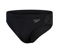 Speedo Men's Hyperboom Splice 7cm Swim Briefs Quick Drying | Training | Fitness | Chlorine Resistant, Black/Dove Grey, 36