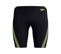Speedo Men's Hyperboom Splice Jammer Swimming Trunks | Quick Drying | Training | Fitness | Chlorine Resistant, Hyper Yellow/Cobalt/Emerald, 26