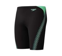 Speedo Men's Hyperboom Splice Jammer Swimming Trunks | Quick Drying | Training | Fitness | Chlorine Resistant, Black/Alfalfa Green, 36