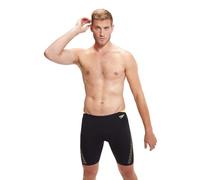 Speedo Men's Hyperboom Splice Jammer Swimming Trunks | Quick Drying | Training | Fitness | Chlorine Resistant, Black/Lemon Drizzle, 28