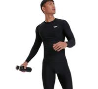 SPEEDO Men's Long Sleeve Rash Top Neoprene T-Shirt, Black/White, XL
