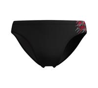 Speedo Men's Medley Logo Brief 7cm Swim Trunks Swimmers Anthracite/High Risk Red Size 40