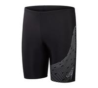 Speedo Mens Medley Logo Jammer Black/Charcoal 32