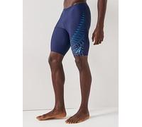 Speedo Men's Gala Medley Logo Jamer | Swim Training | Technical Fabric | Athletic Design, Lagoon Blue/Celeste, 2626