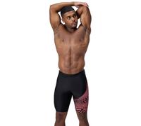 Speedo Men's Medley Logo Jamer, Swim Practice, Technical Fabric, Athletic Design, Coral Sands, 3030
