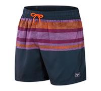 Speedo Mens Placement Leisure 16 inch Swim Shorts in Navy Orange - Size 2XL