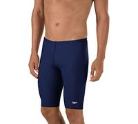 Speedo Men's Powerflex Eco Solid Jammer Swimsuit Short, Navy, 32