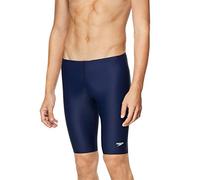 Speedo Men's Powerflex Eco Solid Jammer Swimsuit Short, Navy, 32