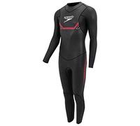 Speedo Men's Proton Thinswim Male Fullsuit L/S Wetsuit, Mens, Neoprene Suit, SOA20107-BKLR_XL, Black/Lava red, XL