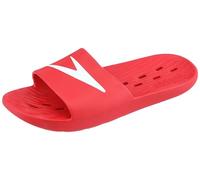 Speedo Men's Slides | Pool Sliders | Quick Dry, Logo Fed Red, 7 UK