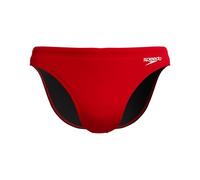 Speedo Men's Solid Endurasoft Brief Swim Trunks Swimmers Team Red Size 38