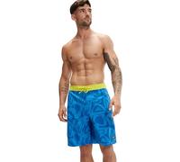 Speedo Men's Swim Trunk Knee Length Boardshort Bondi Printed Board Shorts, 20" Blue Bells, M