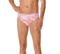 Speedo Men's Swimsuit Brief Eco Flex 2” Outseam Beachstar Swim, Wayback Bay Sun Kissed Coral, 34