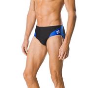 Speedo Men's Swimsuit Brief Endurance+ Splice Team Colors Black/Blue Spark, 38