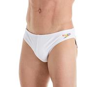 Speedo Men's Swimsuit Brief PowerFlex Eco Solar, Rainbow Brights, 28