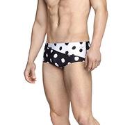 Speedo Men's Swimsuit Euro Brief Endurance Printed Black/White