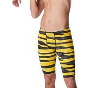 Speedo Mens Swimsuit Jammer Endurance+ Printed Team Colors, Contort Speedo Yellow, 38