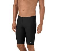 Speedo Men's Powerflex Eco Solid Jammer Swimsuit Short, New Black, 38