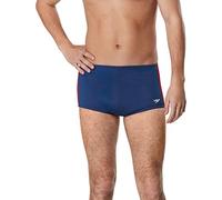 Speedo Men's Swimsuit Square Leg Poly Mesh Training Suit Navy/Red