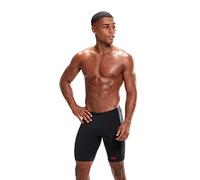 Speedo Men's Tech Panel Jammer, Black/Fed Red/White, 26
