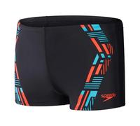 (26R, Black/Orange) Speedo Mens Tech Swim Shorts